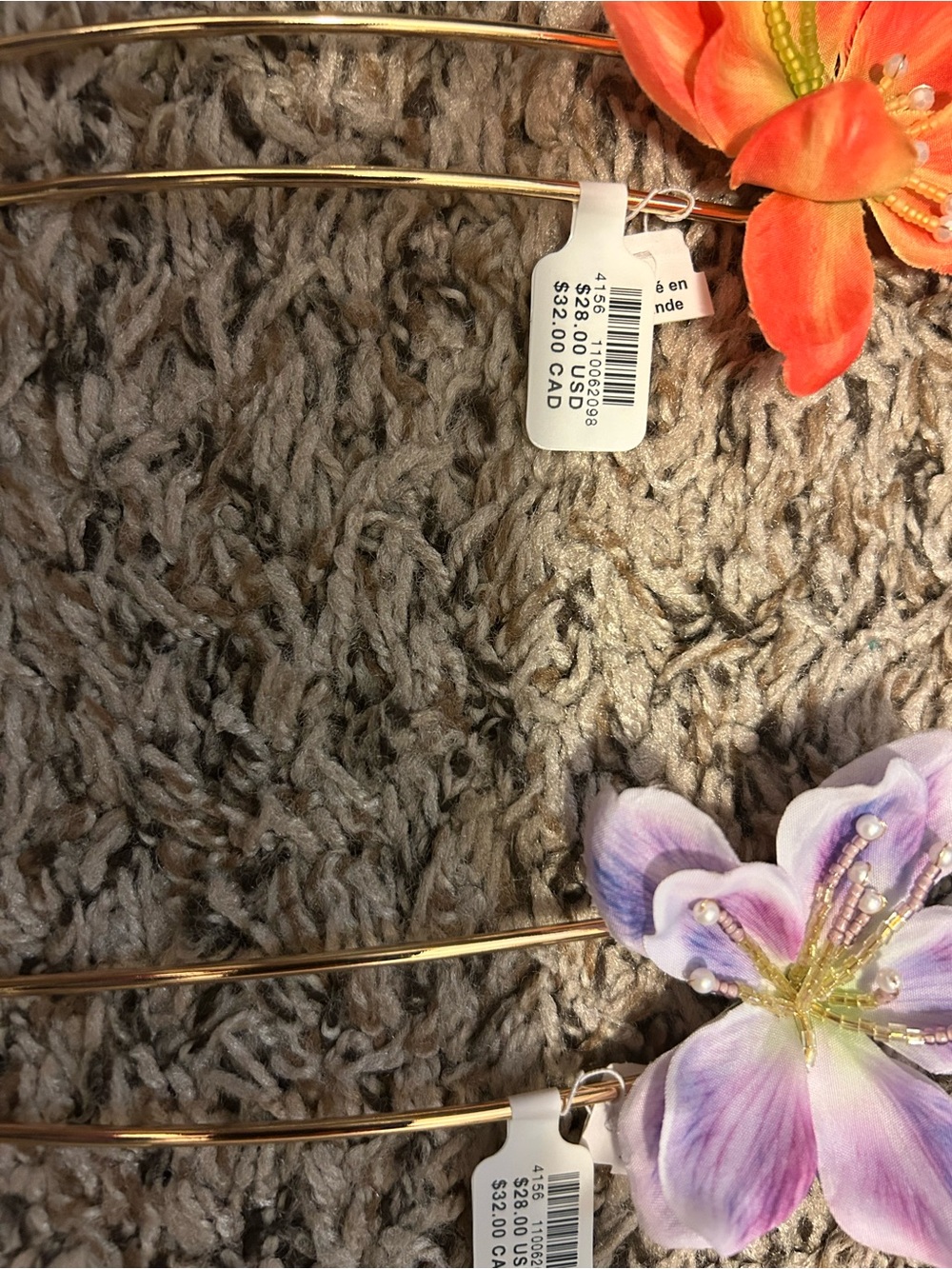 Anthropologie Floral Hair Pin - Orange Flower. No tag - Picture 6 of 7